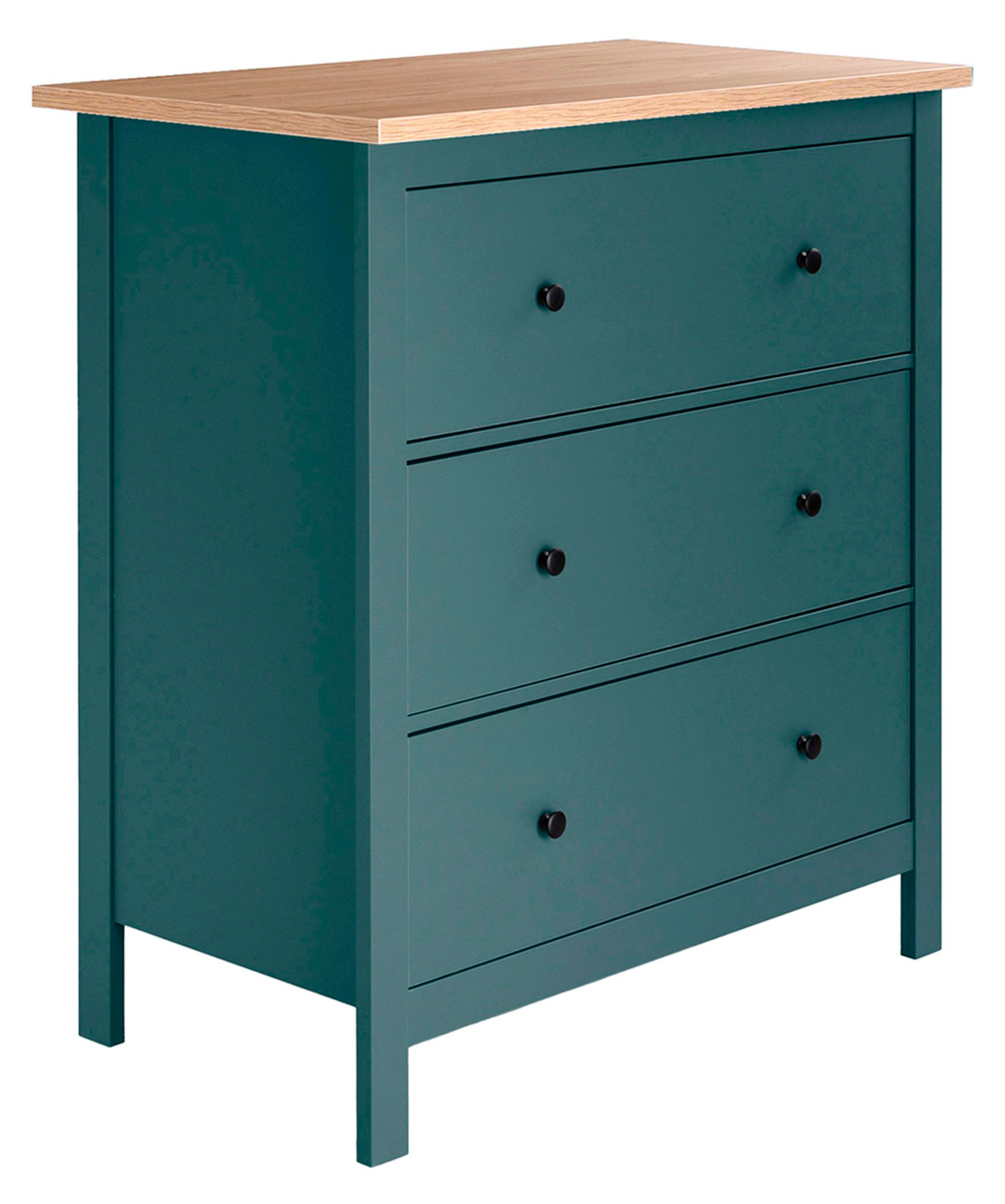 Изображение товара Комод Сага с 3 ящиками бирюзовый Беларусь, 51х92х101 см