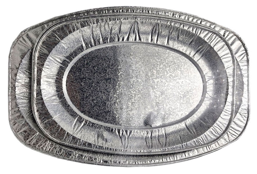 Изображение товара Подносы алюминиевые Лекс Набор 3 шт 42,5×28,6 см и 35,5×24,5 см