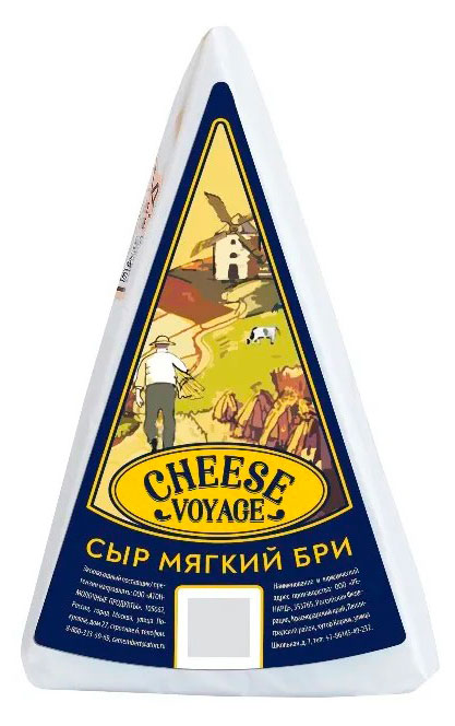 Изображение товара Мягкий сыр Бри Cheese Voyage с белой плесенью 50-60% БЗМЖ 100 г
