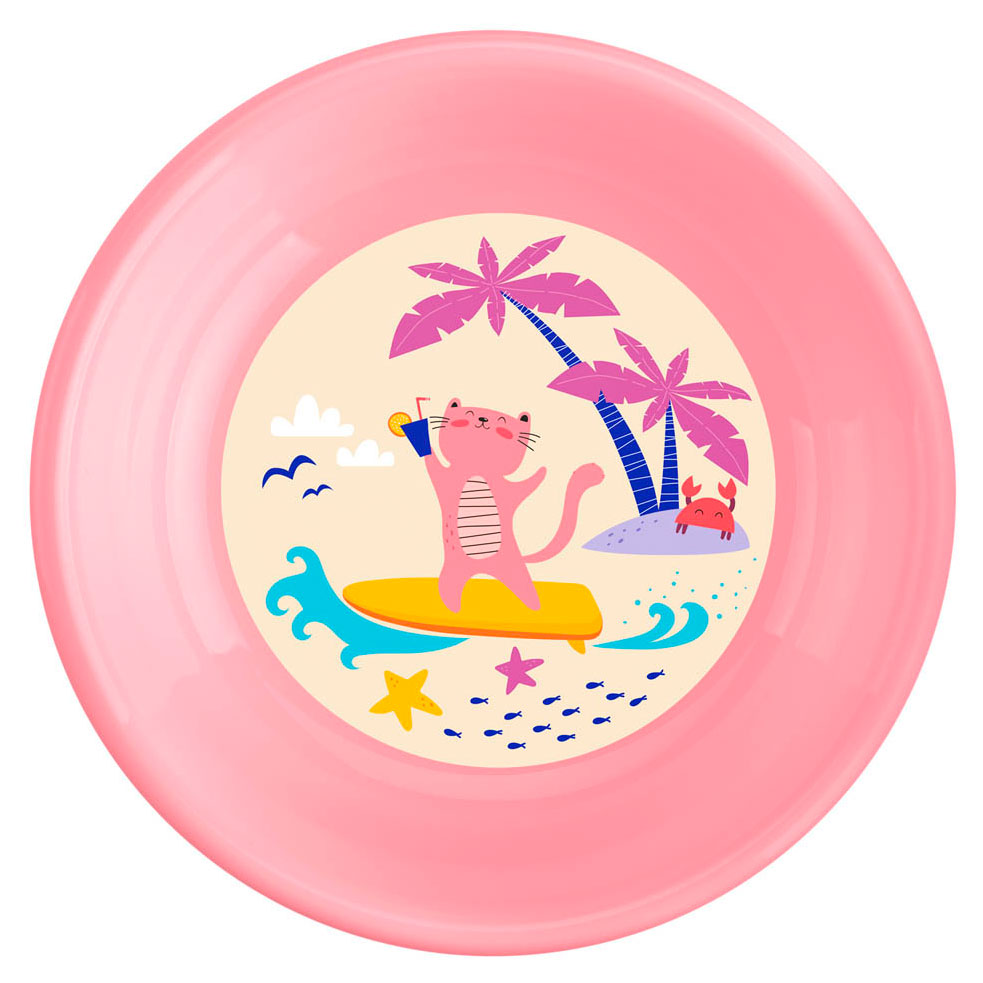 Изображение товара Тарелка детская глубокая «Пластишка» с декором Коты, 185 мм