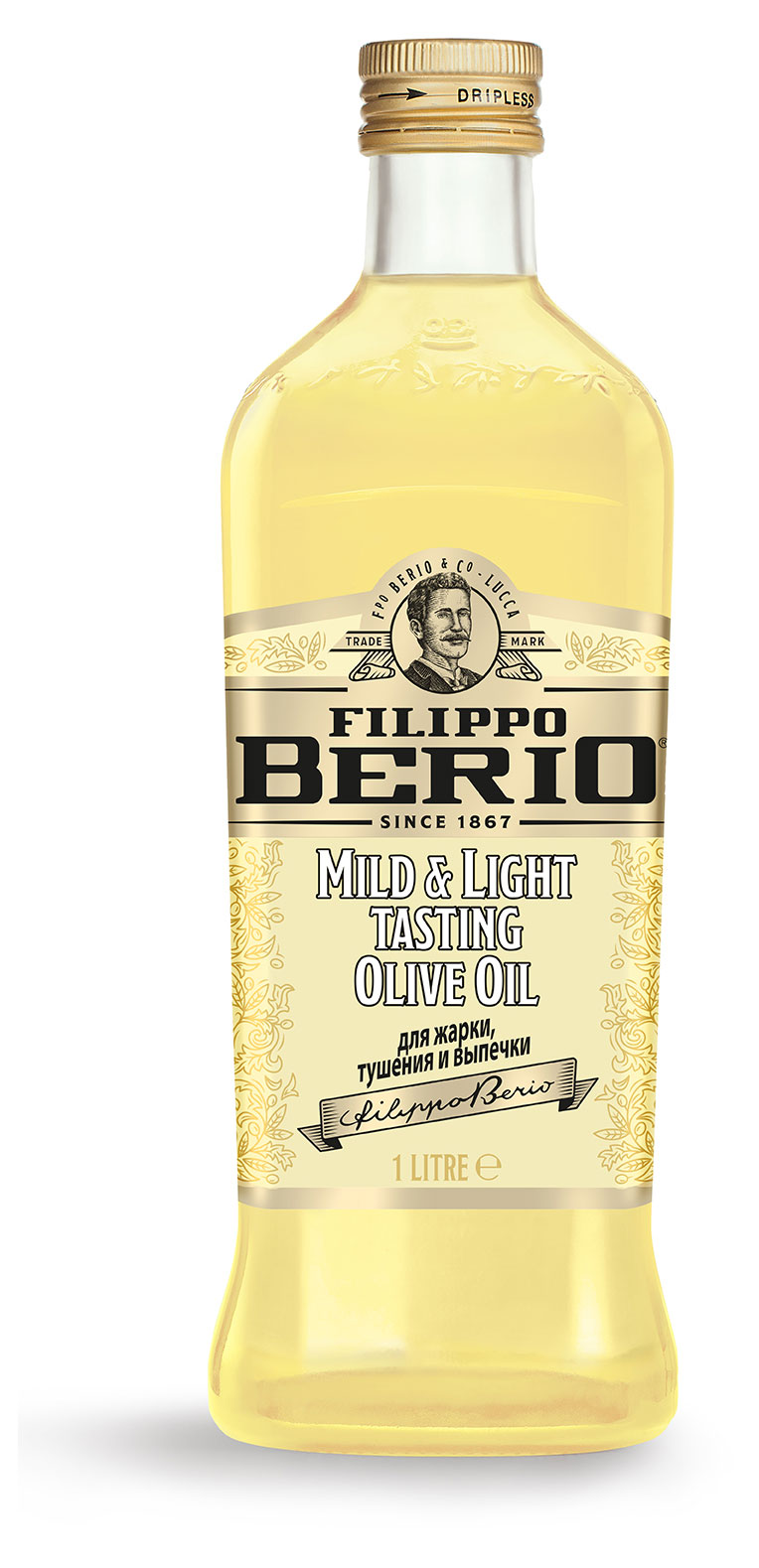 Изображение товара Масло оливковое Filippo Berio Mild & Light 1 литр для жарки и выпечки