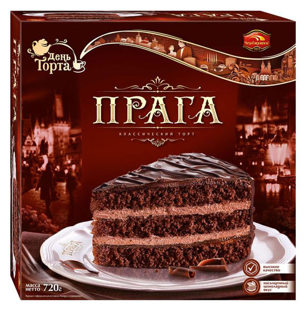 

Торт бисквитный Черемушки Прага, 720 г