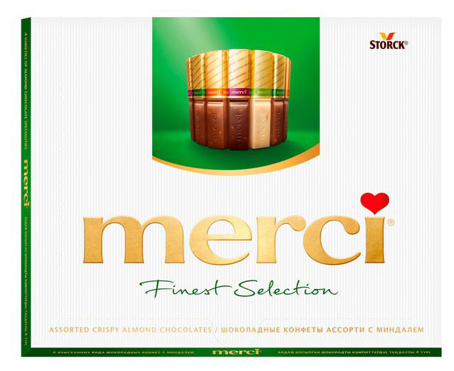 Изображение товара Мясной набор конфет Merci ассорти с миндалем 250 г