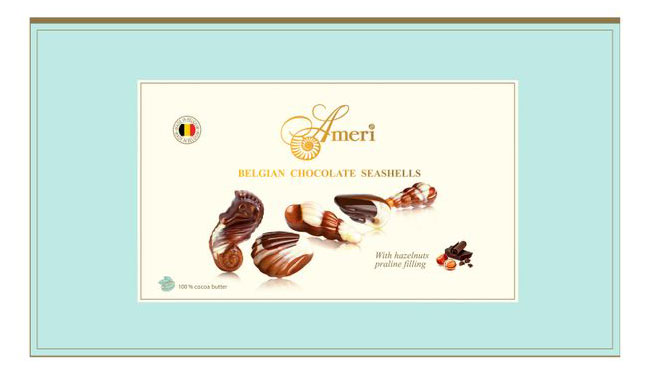 Изображение товара Конфеты Ameri шоколадные с начинкой пралине 500 г бельгийские подарочные