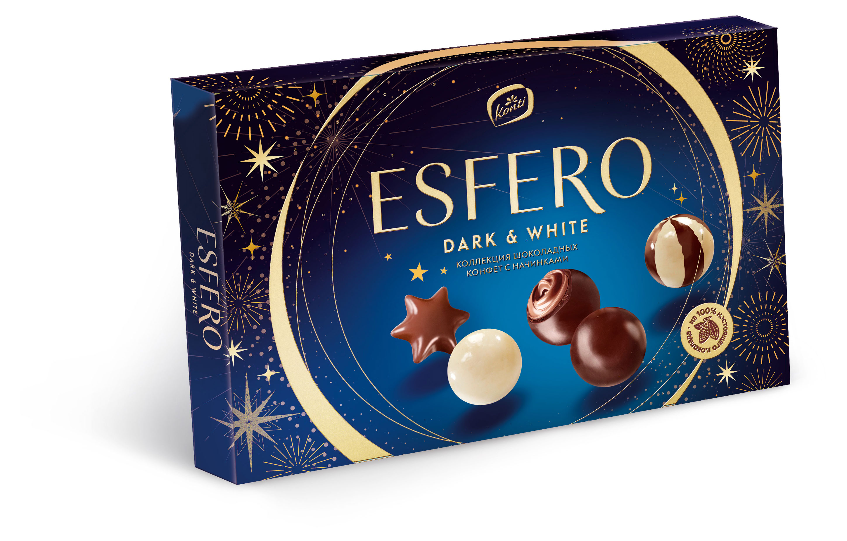 

Конфеты Konti Esfero Dark & White, 120 г
