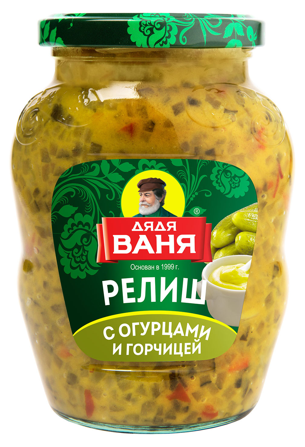 Изображение товара Релиш Дядя Ваня с огурцами и горчицей 350 г