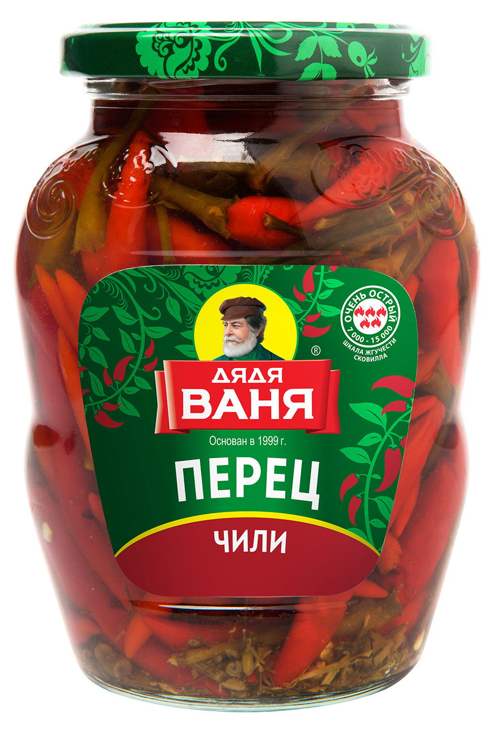 Изображение товара Перец Дядя Ваня чили маринованный 340 г острый натуральный продукт