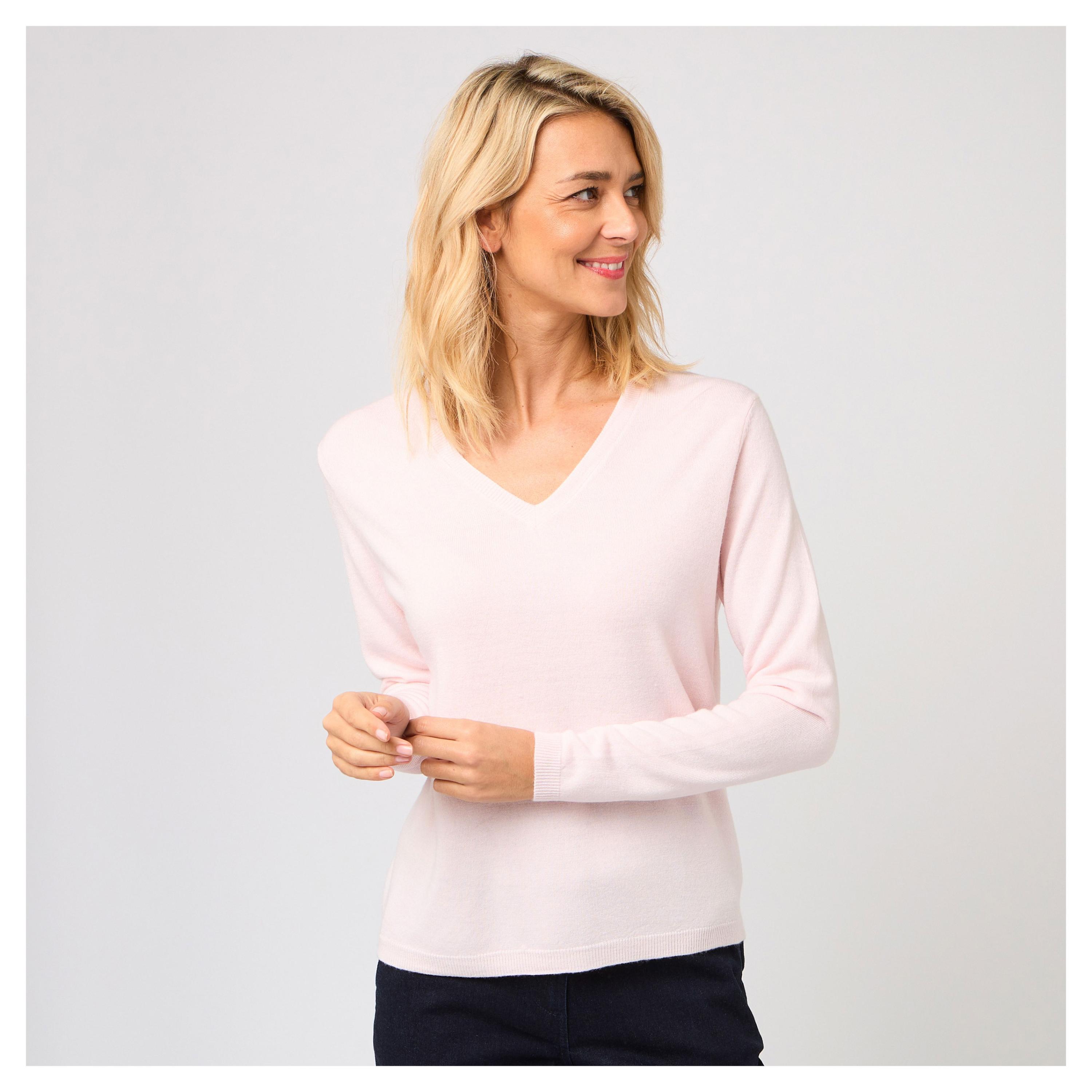 Изображение товара Пуловер InExtenso PUL0016 Розовый, 100% акриловый кашемир, круглый год