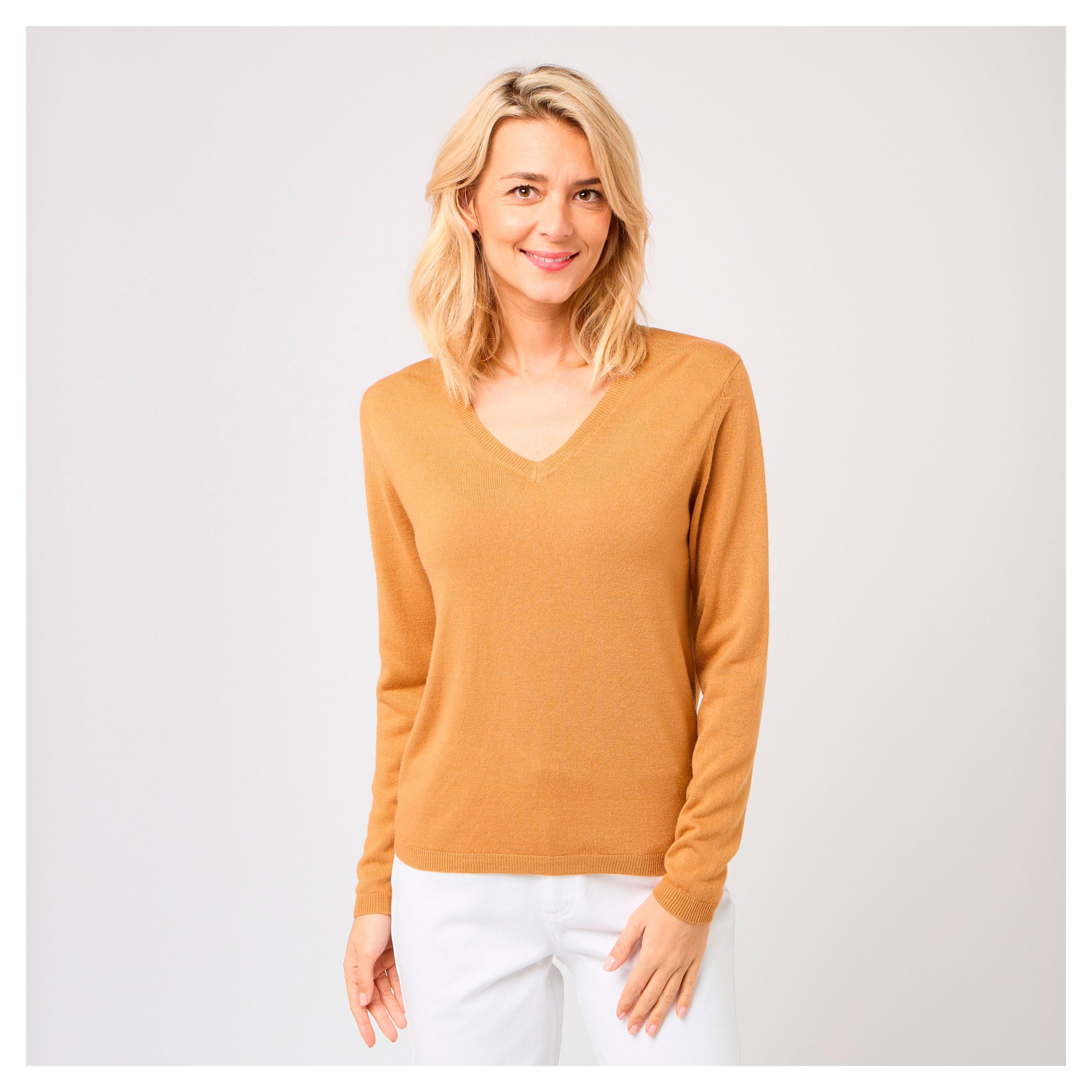 Изображение товара Пуловер InExtenso PUL0016 Коричневый - 100% акриловый кашемир, круглый год