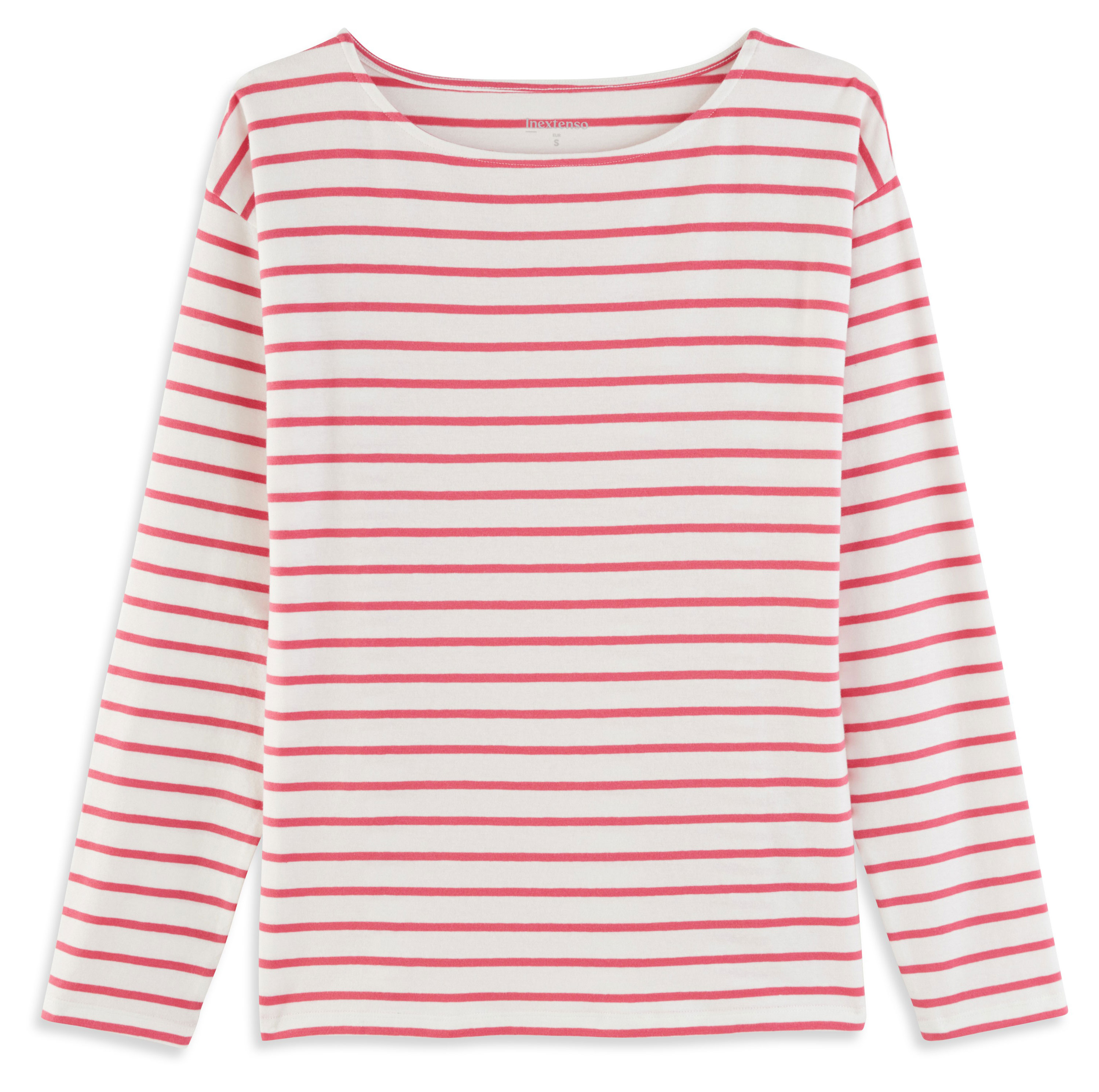 Изображение товара Футболка женская InExtenso с длинным рукавом красно-белая, р. XS-XXL