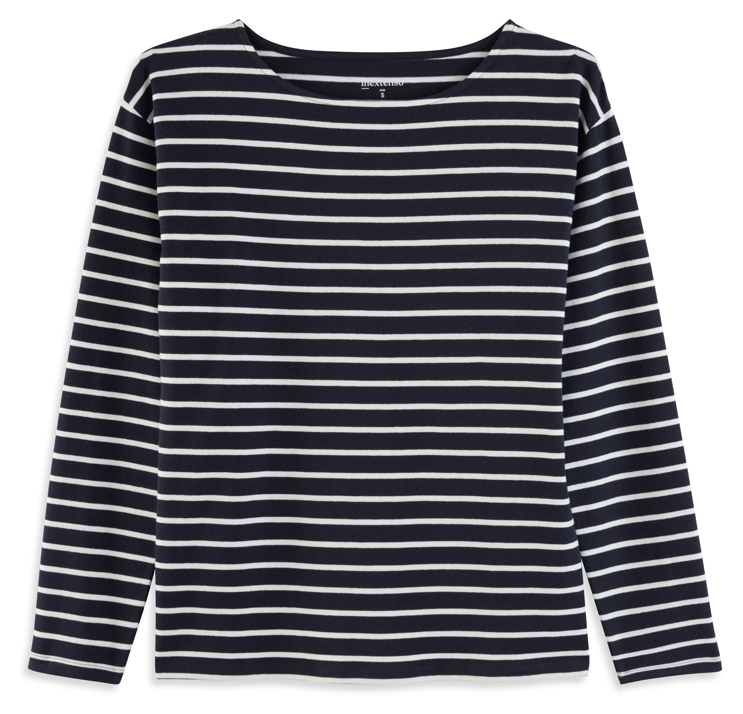 Изображение товара Футболка женская InExtenso с длинным рукавом черно-белая, р. XS-XXL