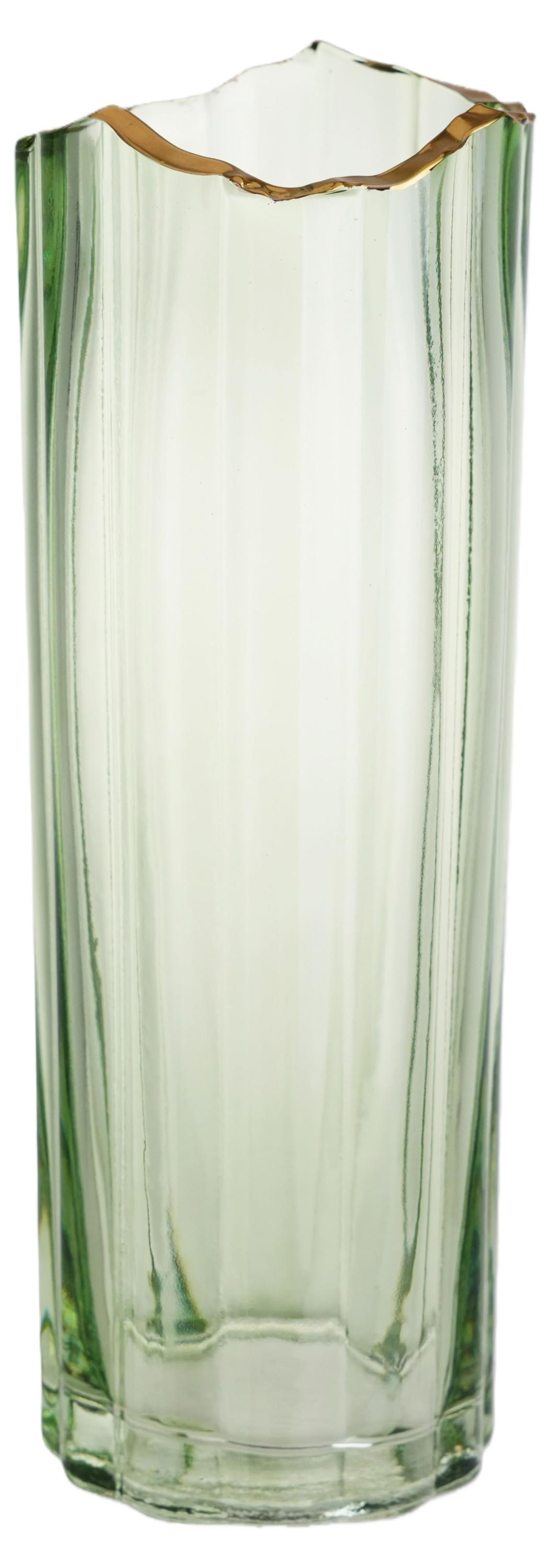 

Ваза Actuel Грани стеклянная зеленая, 29,7 см