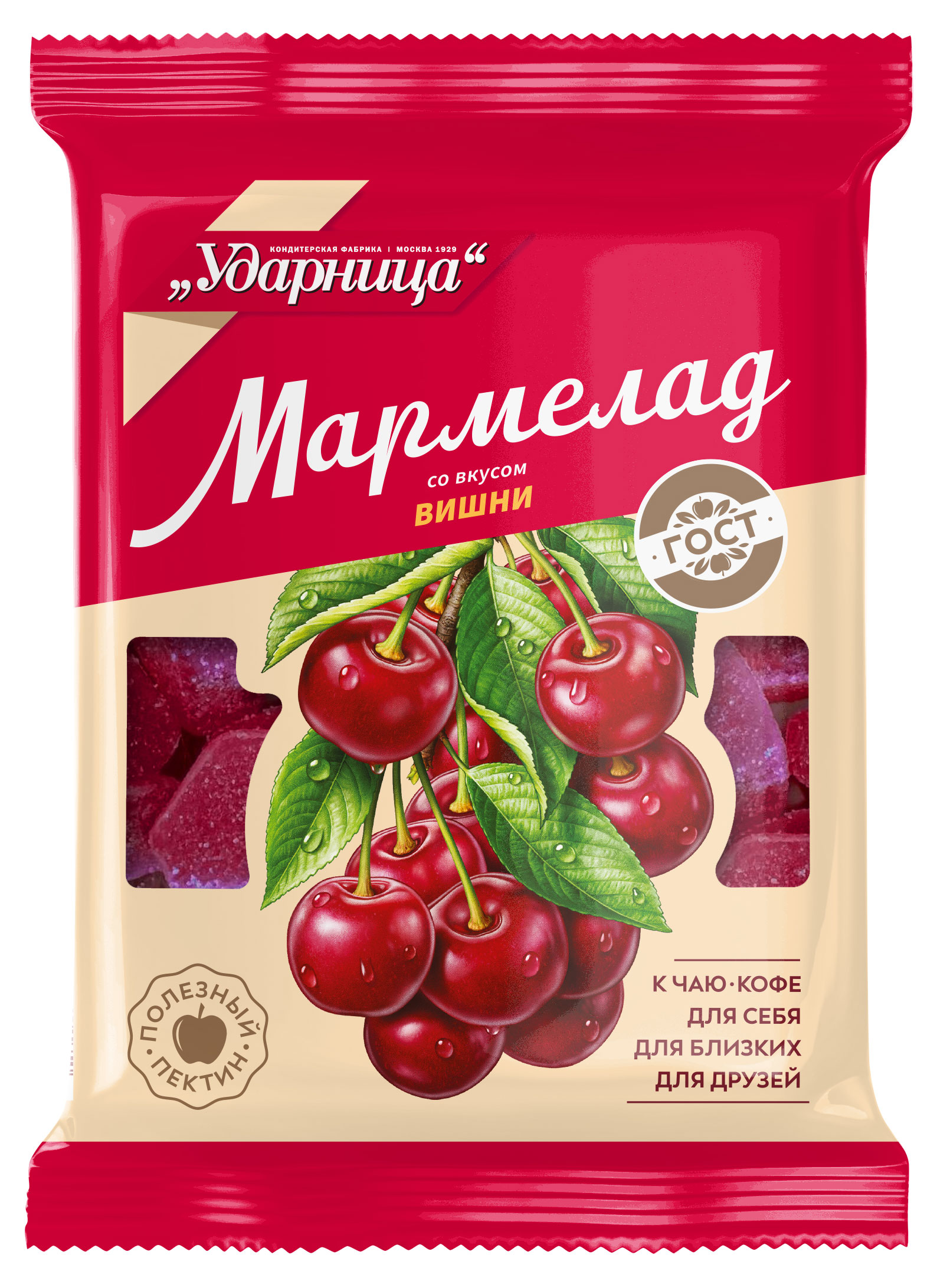 

Мармелад Ударница со вкусом Вишни, 275 г