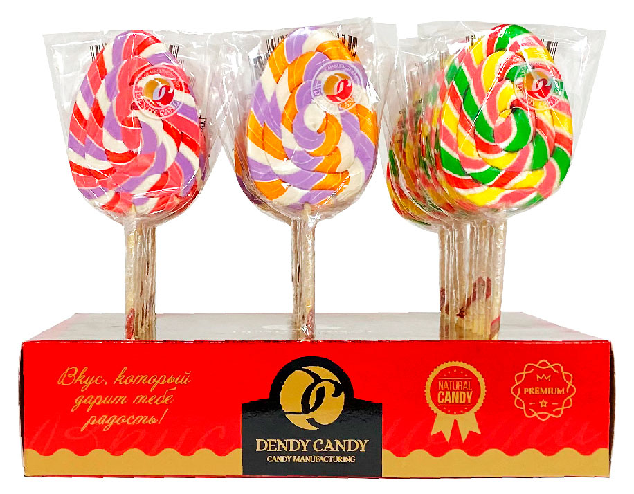 Изображение товара Карамель леденцовая на палочке Dendy Candy Яйцо 30 г, 1 шт в ассортименте