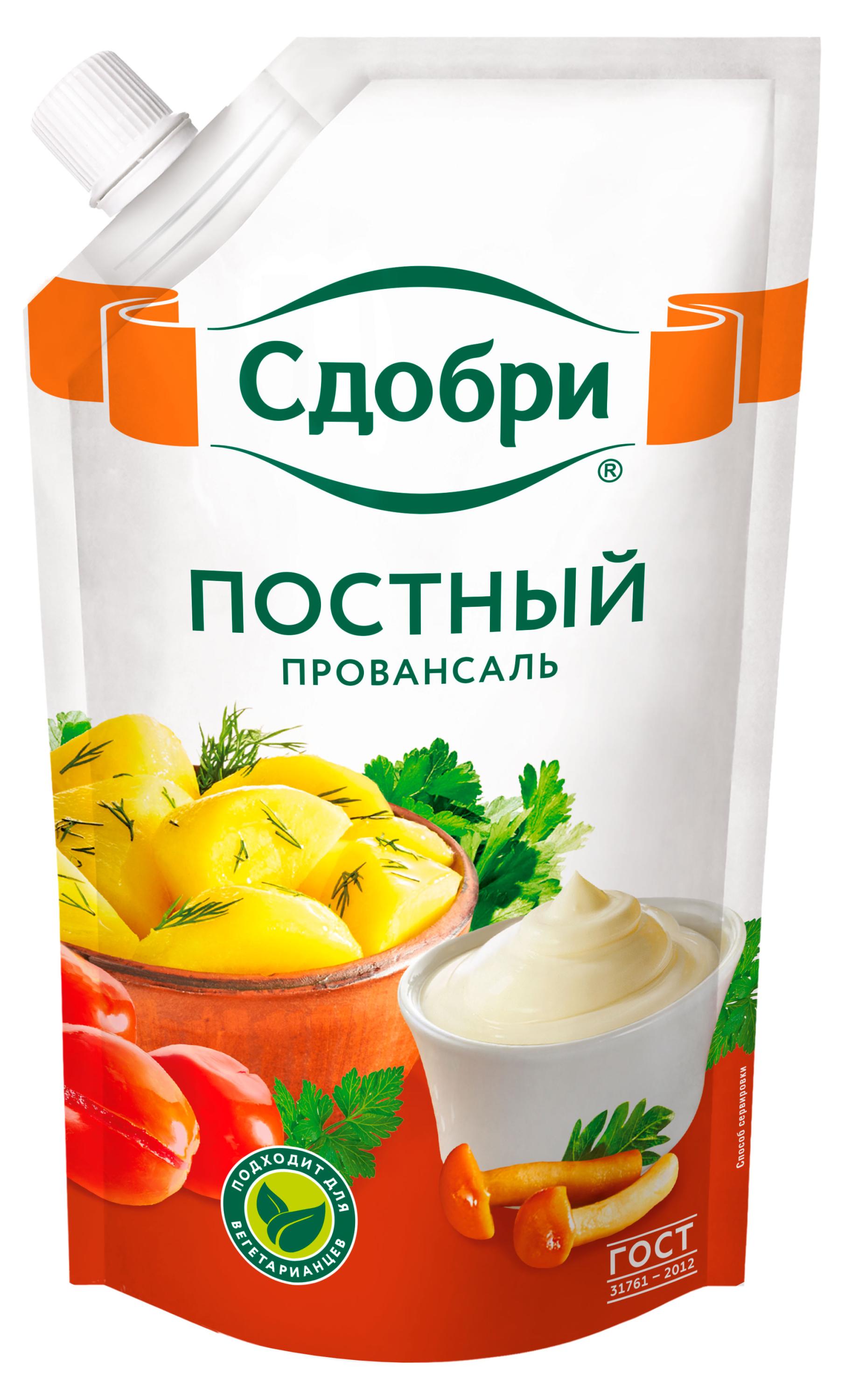 Изображение товара Соус майонезный «Сдобри» Постный Провансаль охлажденный 50%, 250 г