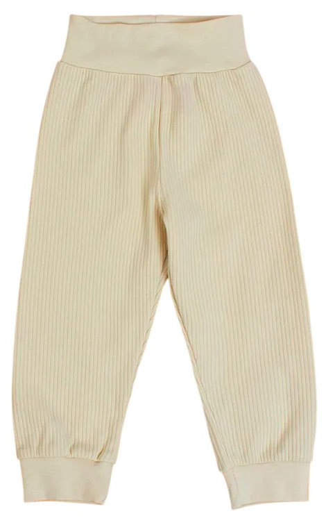 Изображение товара Штаны для новорожденных Амелли бежевые, р. 80 - повседневные хлопковые ползунки для малышей