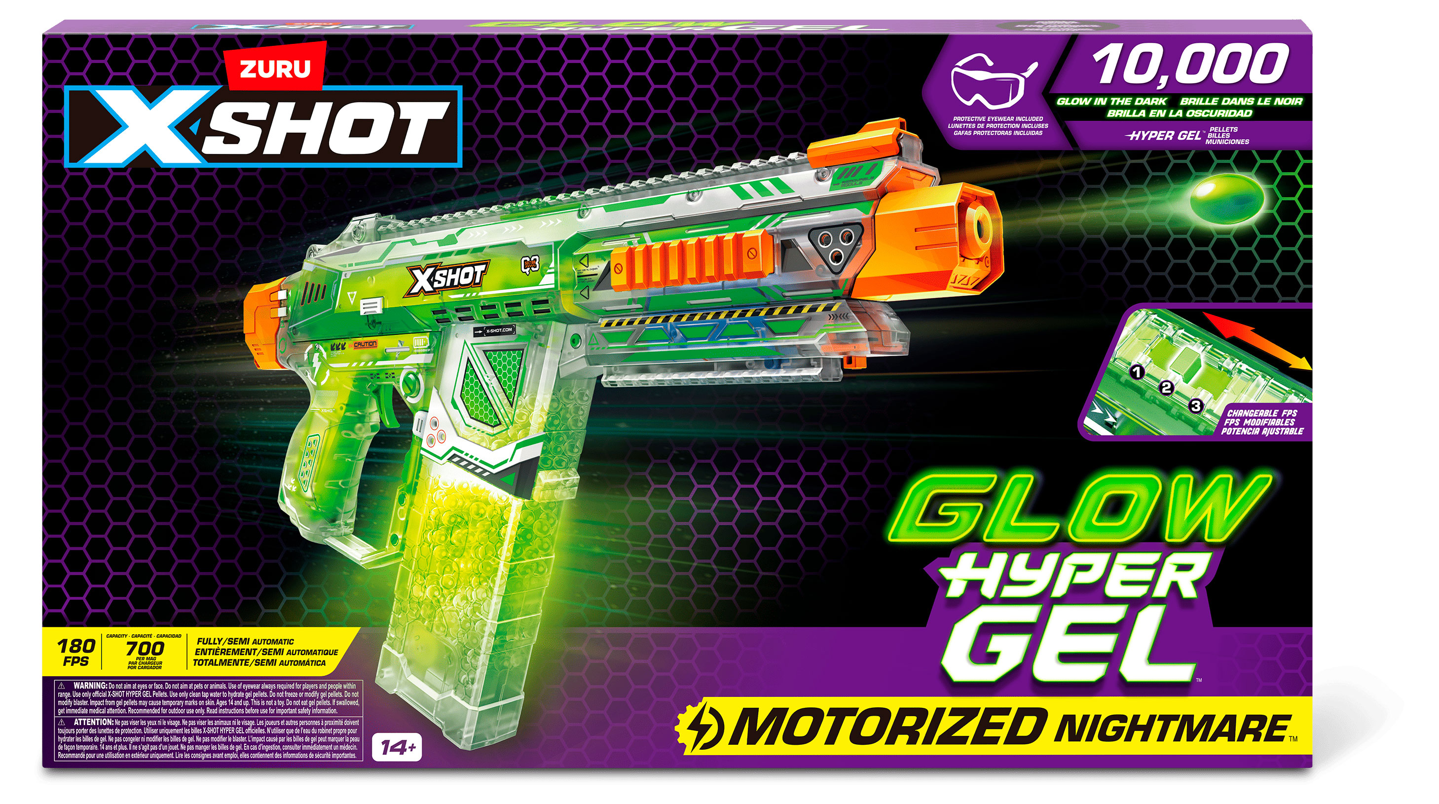 

Набор игровой ZURU X-Shot HYPERGEL GLOW IN THE DARK Найтмер