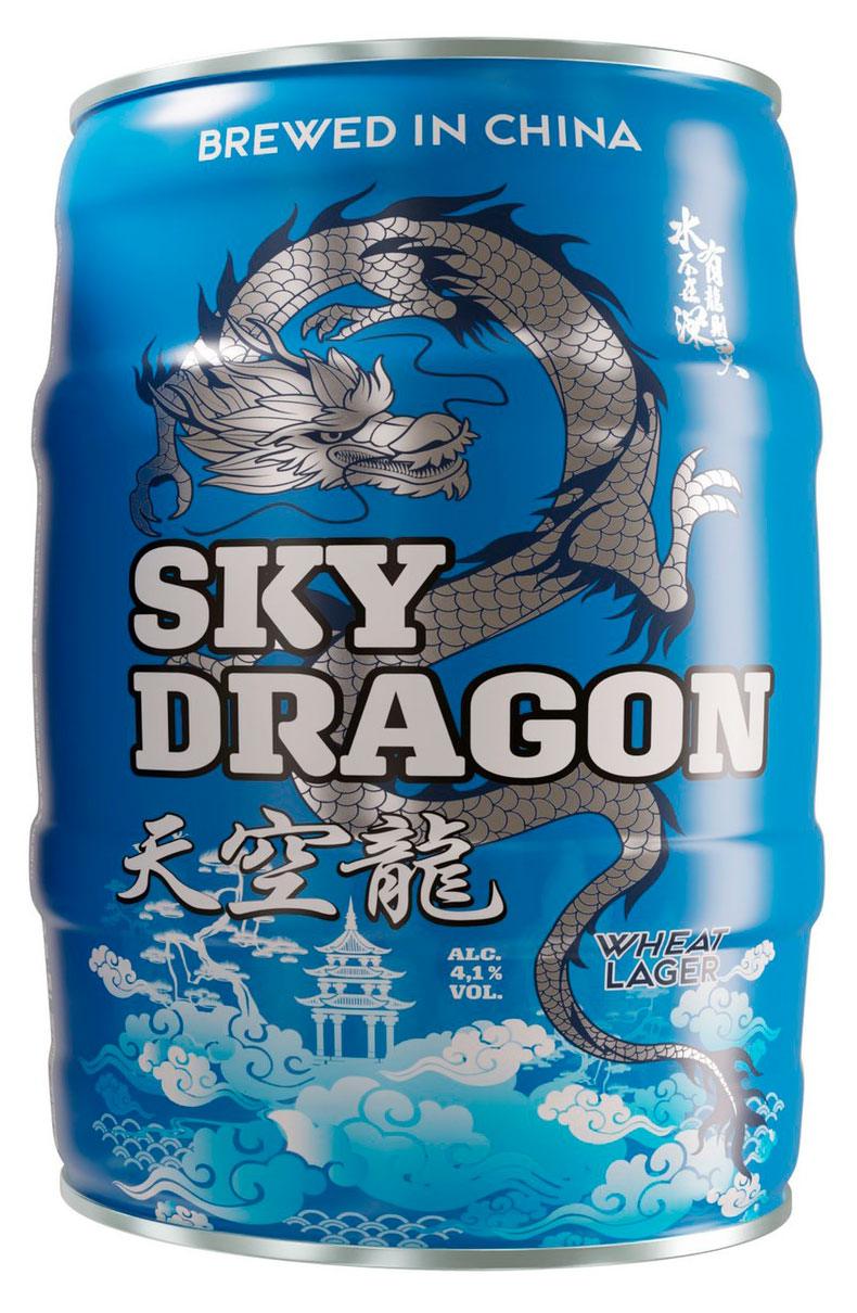 Изображение товара Пиво светлое Sky Dragon Vheat Lager нефильтрованное Китай, 5 л