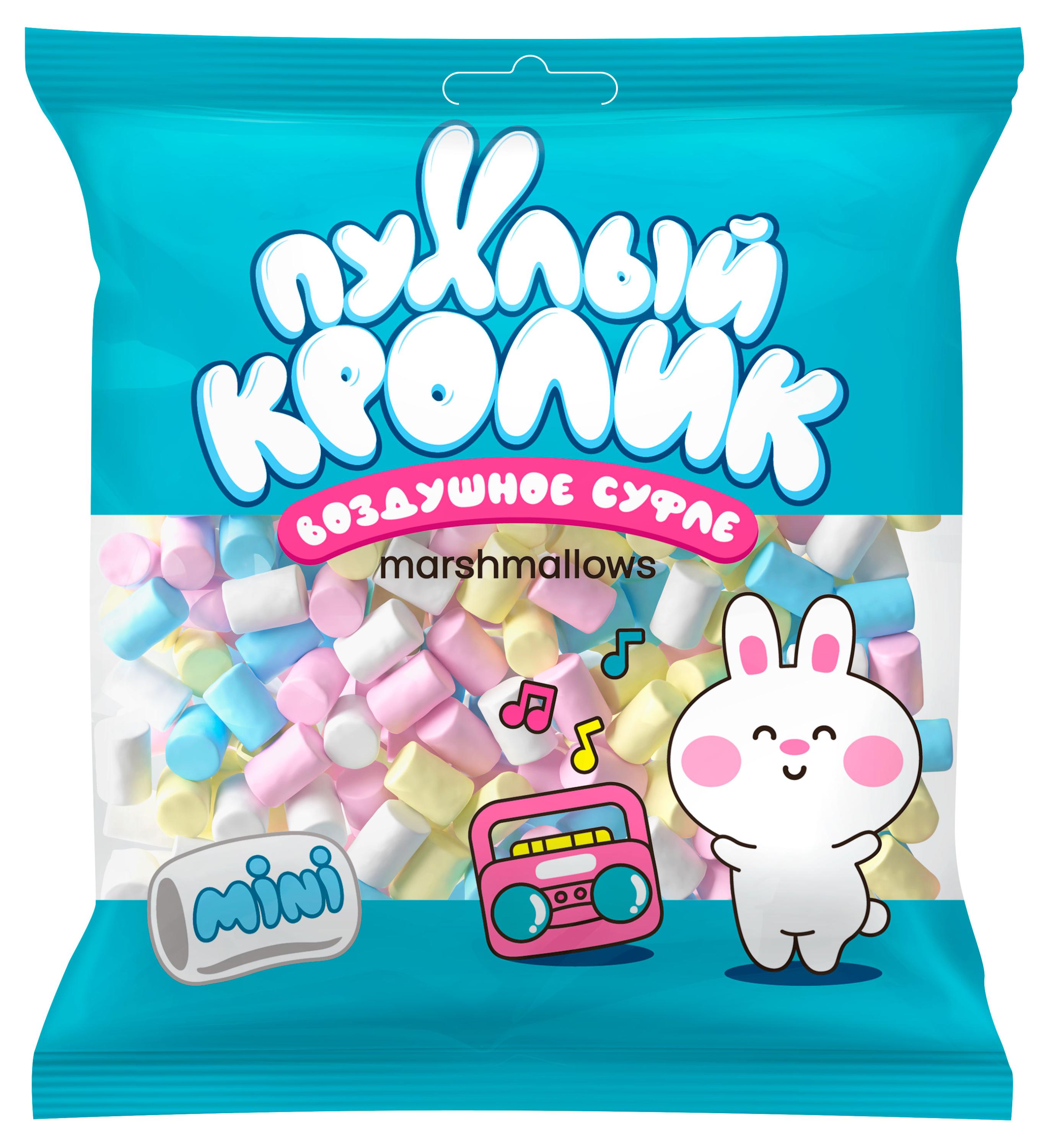 

Маршмеллоу Пухлый Кролик Воздушное суфле mini со вкусом пломбир, 85 г