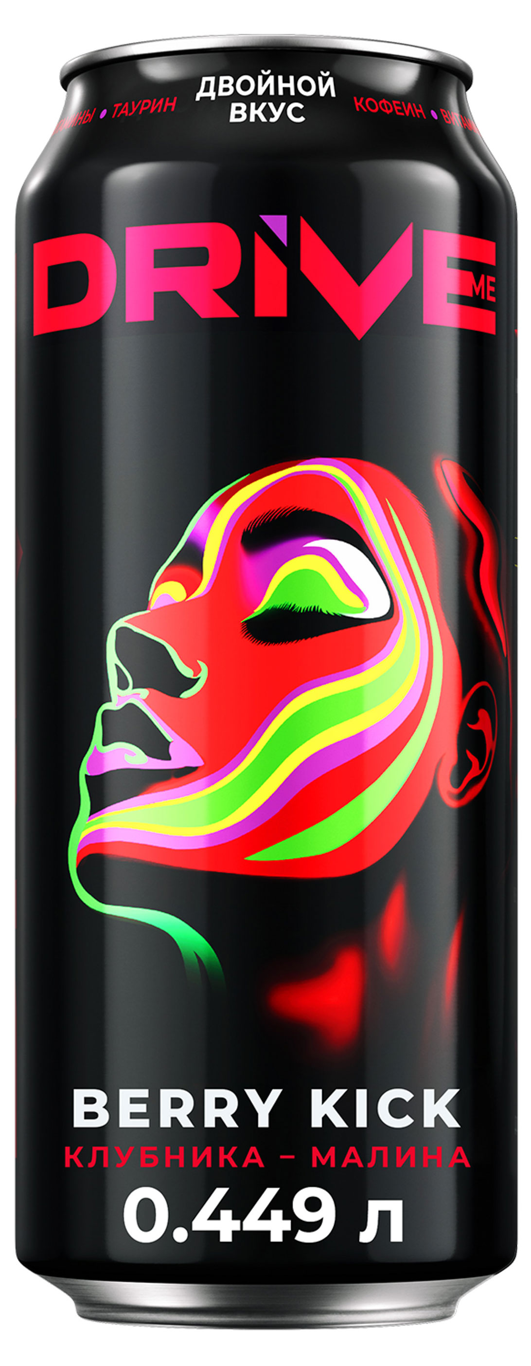 Изображение товара Энергетический напиток Drive Me Berry Kick ягодный вкус 449 мл стильная банка