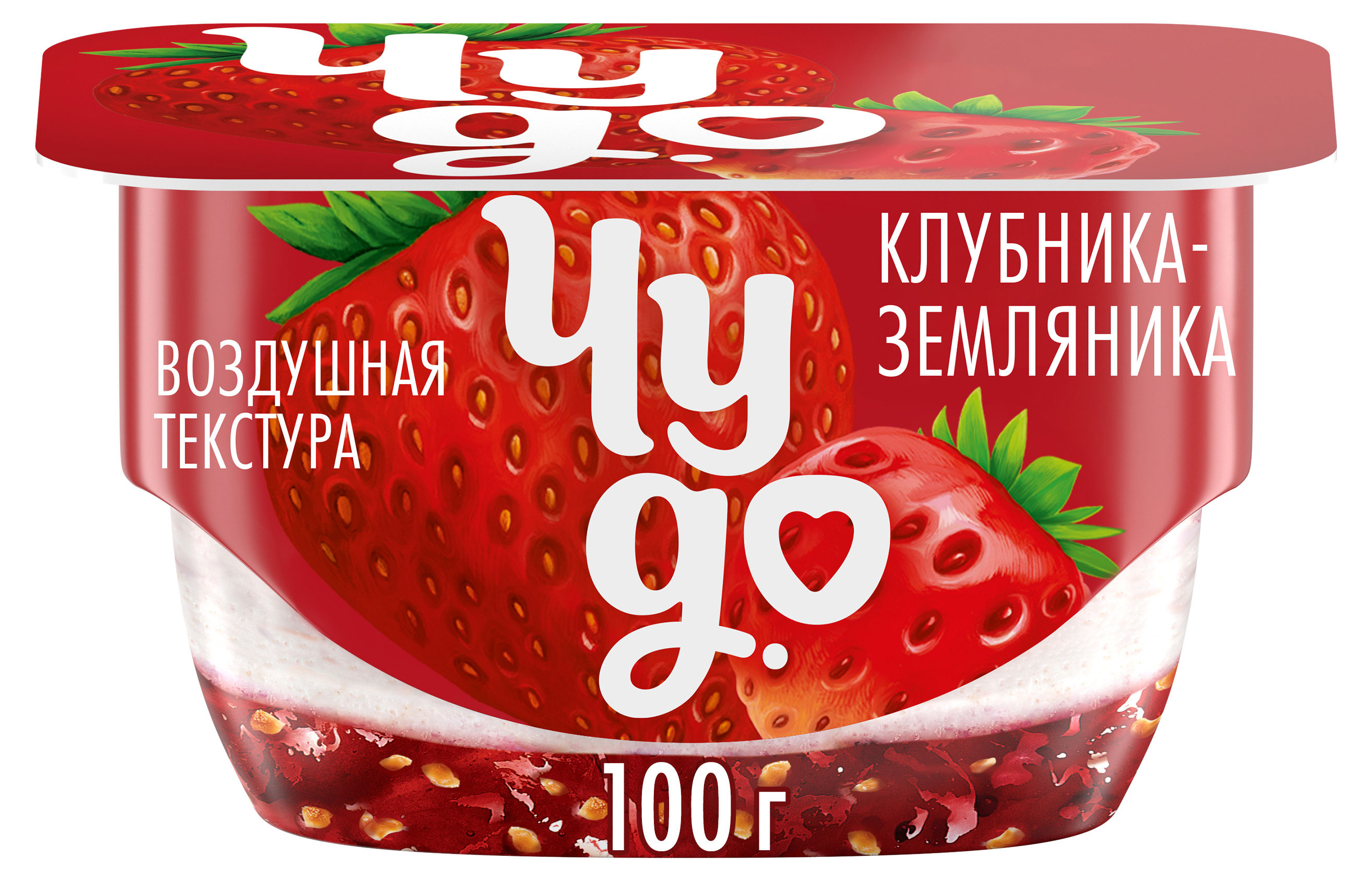 

Творожок Чудо воздушный клубника-земляника 4% БЗМЖ, 100 г