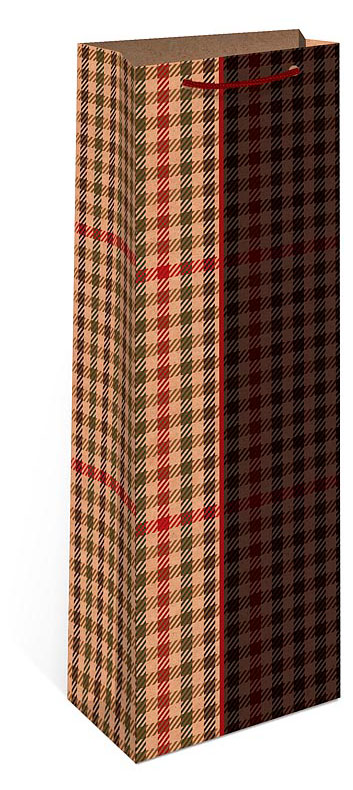 

Пакет подарочный под бутылку крафт, 1 шт, в ассортименте