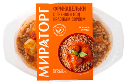 

Фрикадельки Мираторг с гречкой под красным соусом, 260 г
