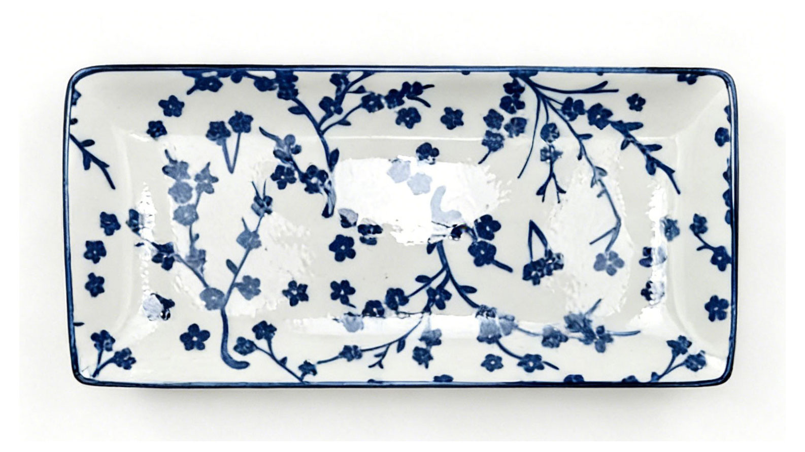 

Тарелка обеденная Синие цветы, 25х12 см