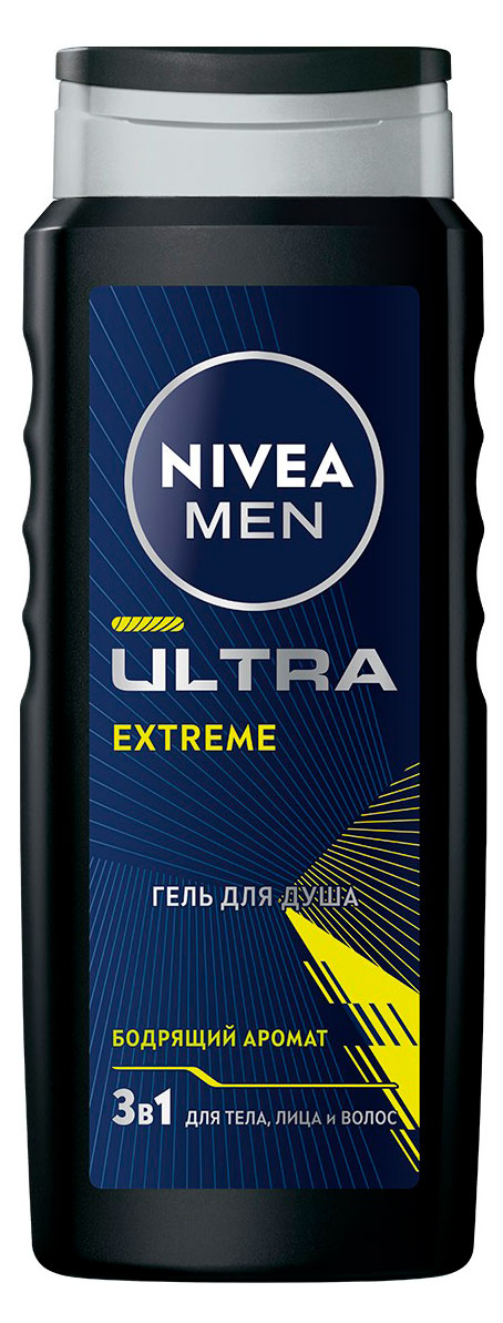 Изображение товара Гель для душа мужской NIVEA MEN Ultra Extreme 3в1 500 мл