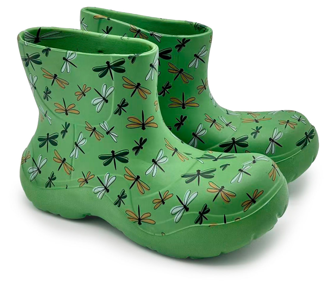 

Полусапоги женские InExtenso зеленые со стрекозами, р. 36/37-40/41