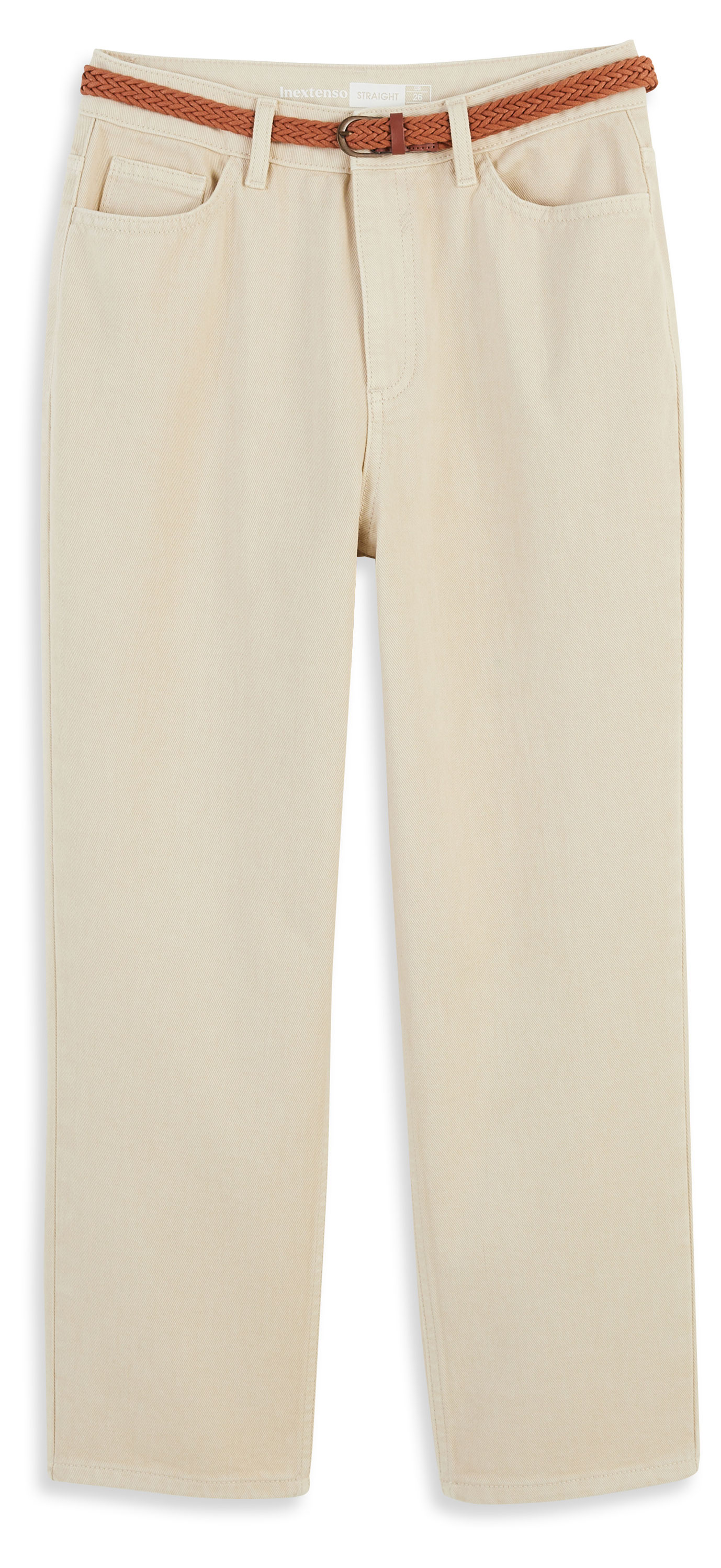 Изображение товара Джинсы InExtenso прямые WW0_JIN0009 бежевые — 100% хлопок