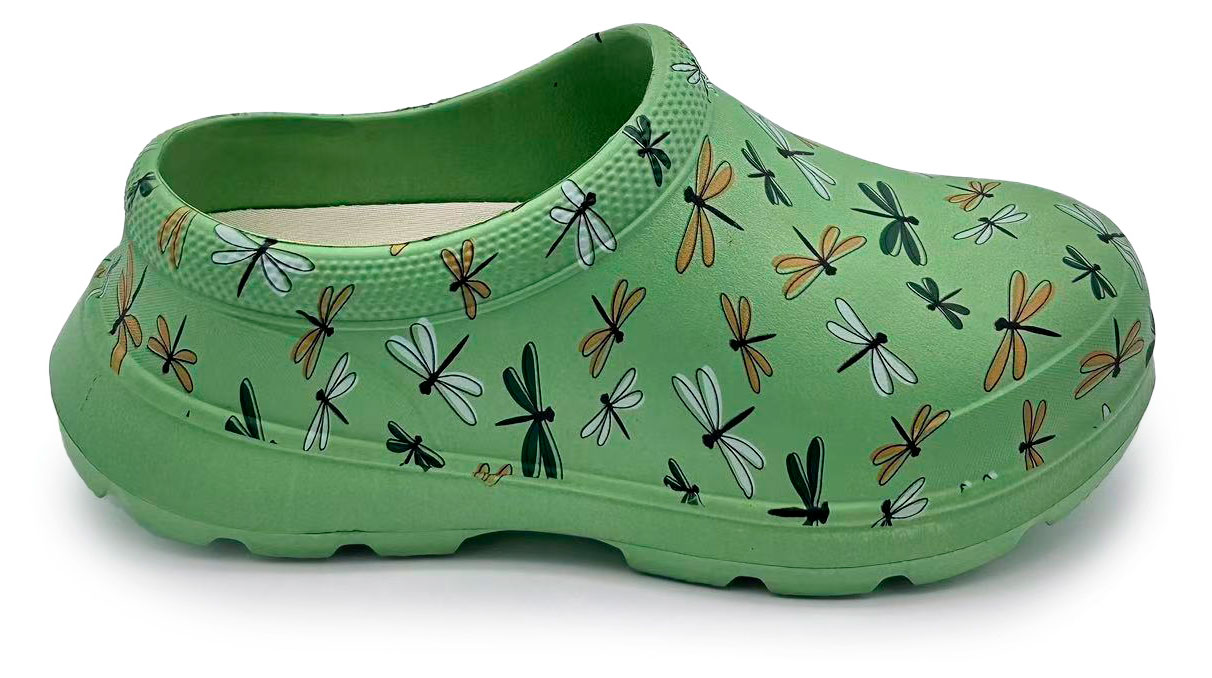 Изображение товара Галоши InExtenso S26_SLDGD_L04_GREEN с декоративными стрекозами