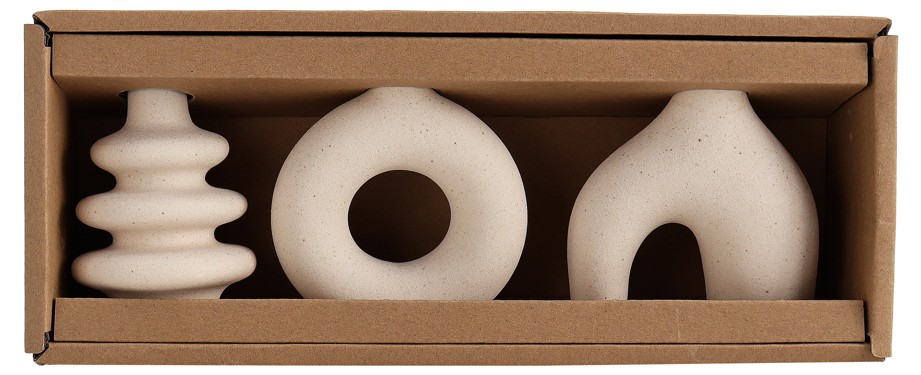 

Набор ваз Actuel бежевые керамические, 3 шт