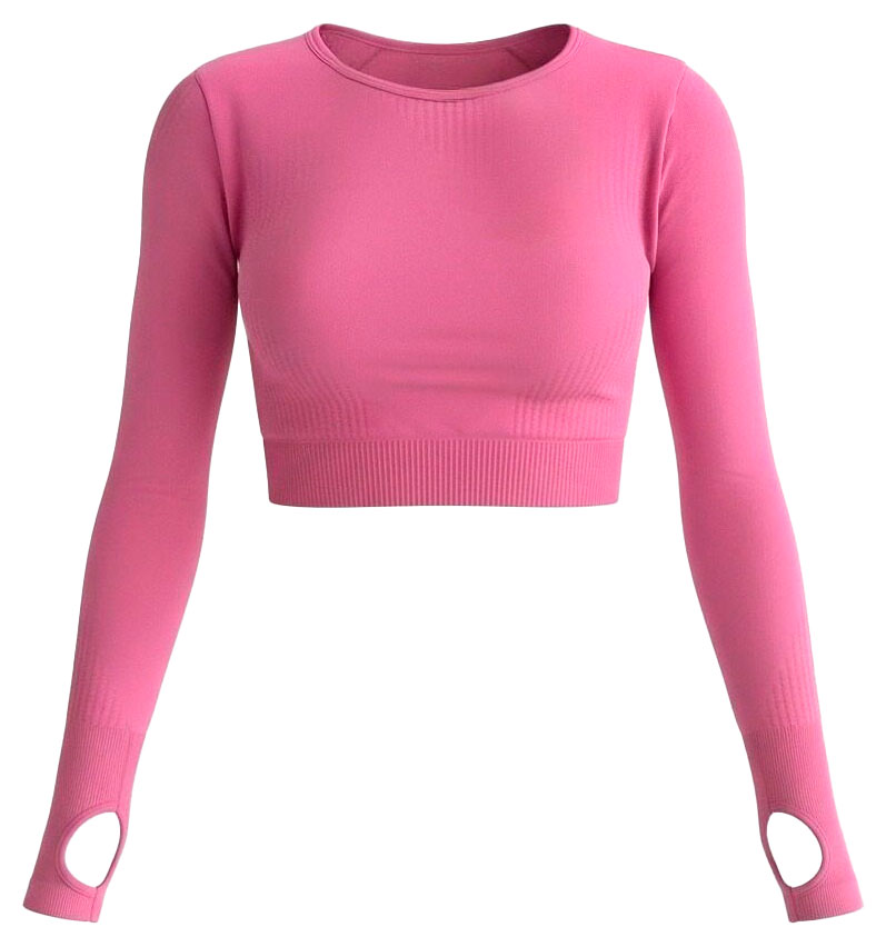 

Топ спортивный женский InExtenso с длинным рукавом розовый, р S-XL