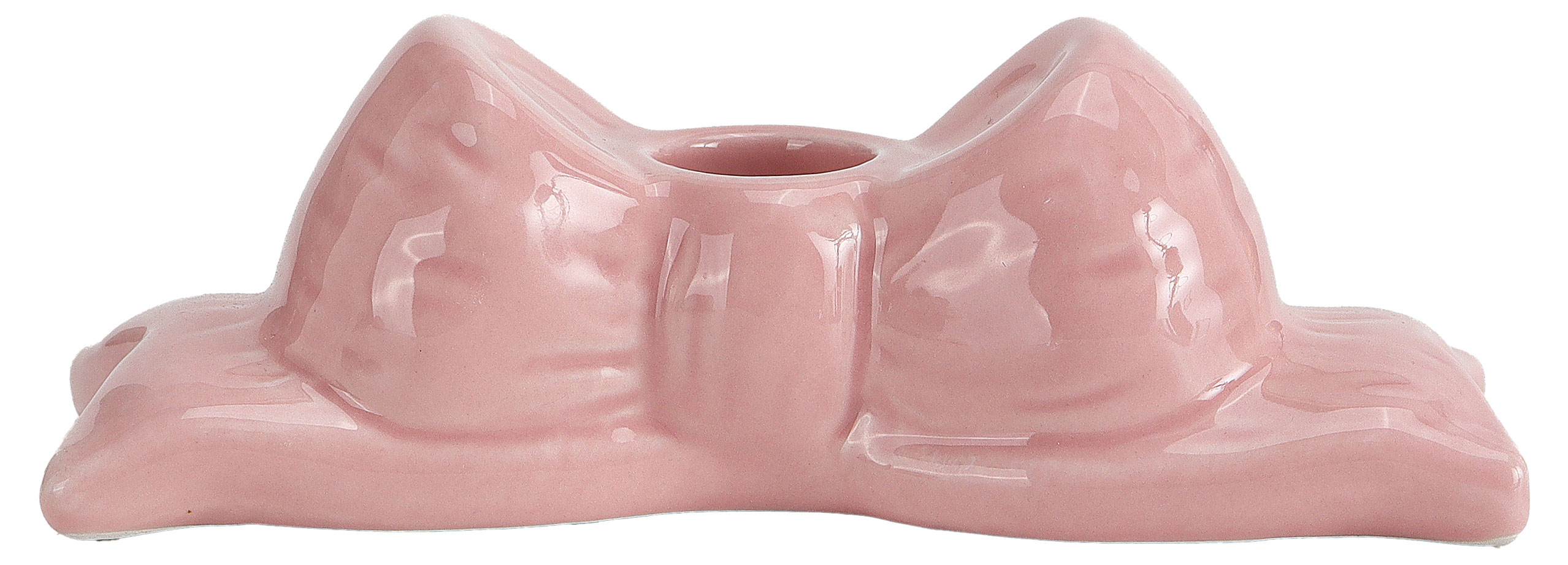 

Подсвечник Actuel Бант розовый, h5 см