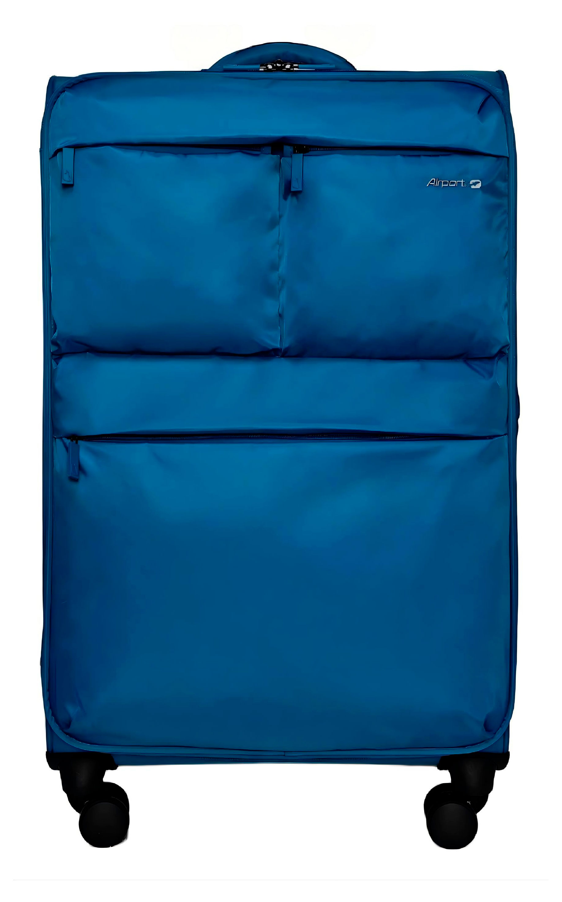 Изображение товара Чемодан мягкий Airport 8 колес синий, размер L