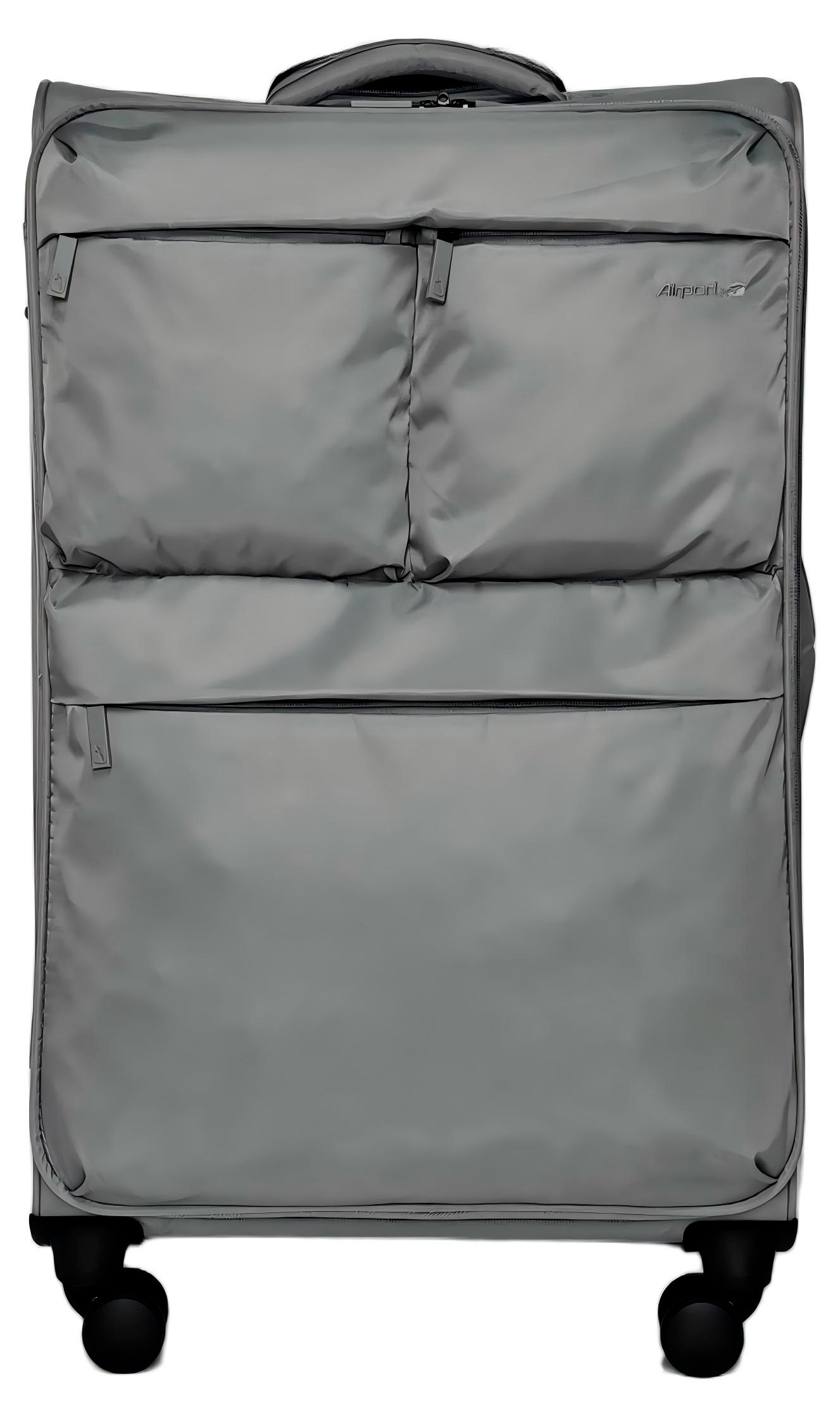 Изображение товара Чемодан мягкий Airport 8 колес серый, размер L