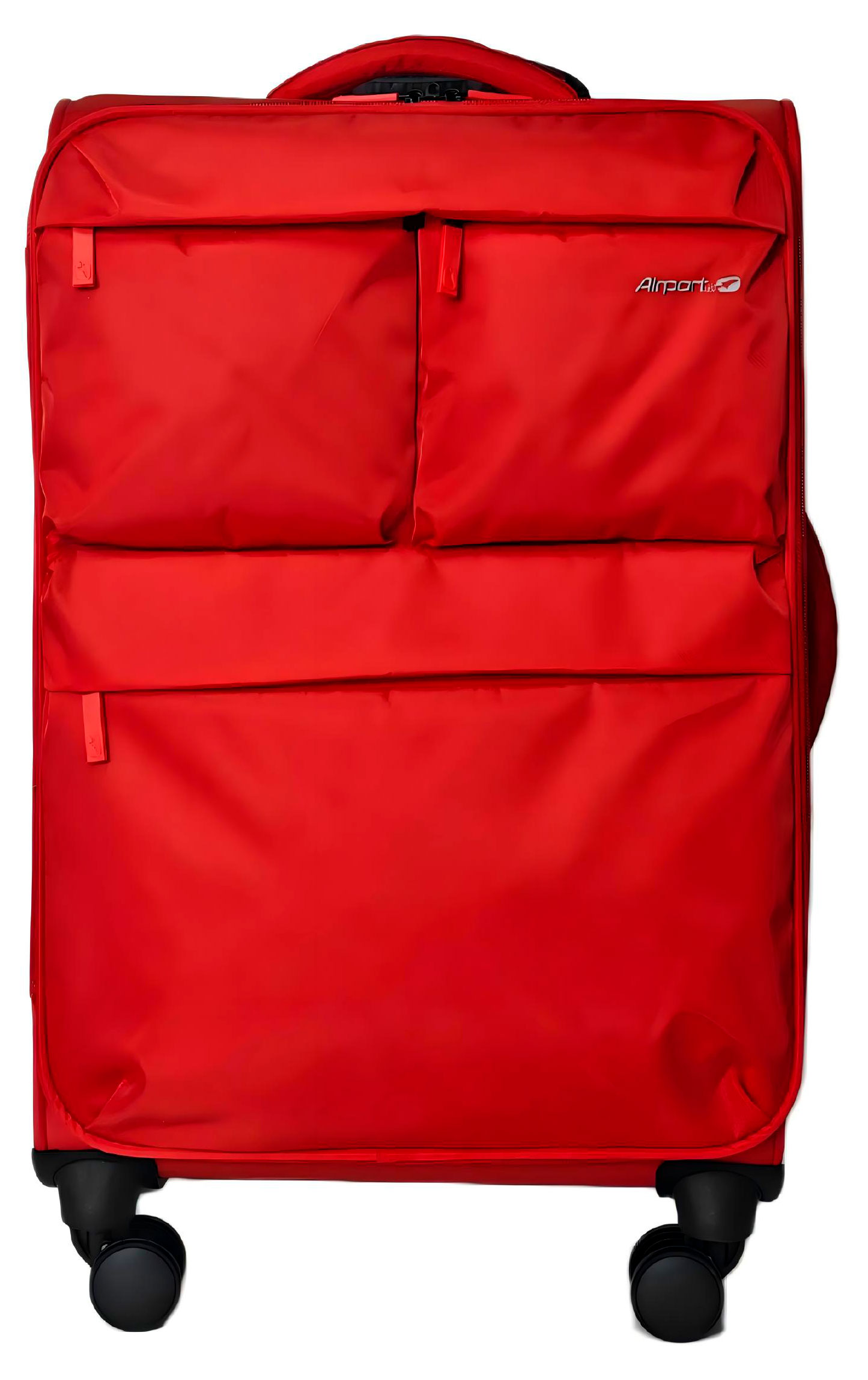 Изображение товара Чемодан мягкий Airport 8 колес красный, размер M