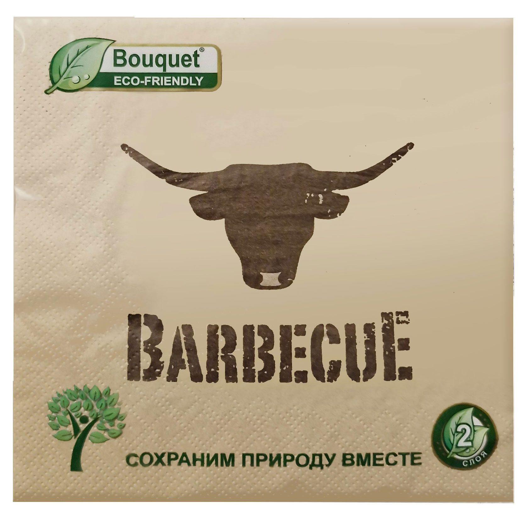 

Салфетки бумажные Bouquet Барбекю 33х33 см 2 слоя, 25 листов