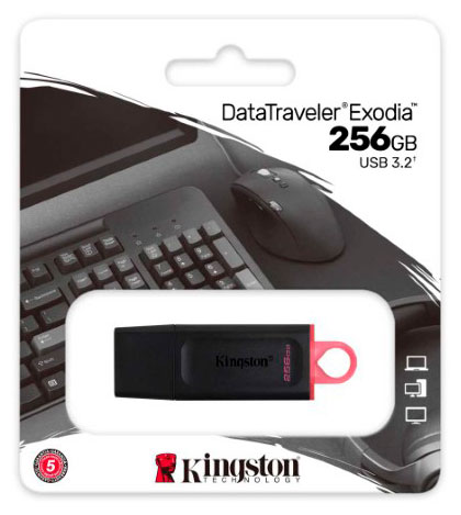 Изображение товара Флэш-накопитель Kingston USB3.2 DataTraveler Exodia 256GB