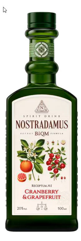 

Настойка полусладкая Nostradamus Cranberry & Grapefruit Россия, 0,5 л