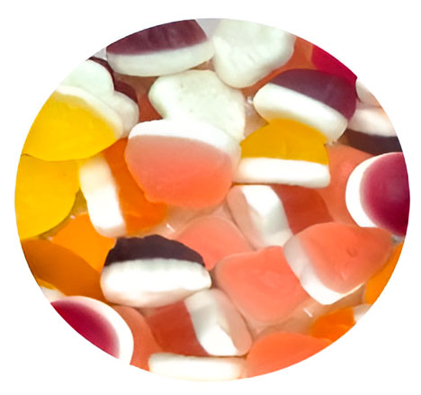 

Мармелад жевательный двухслойный, вес