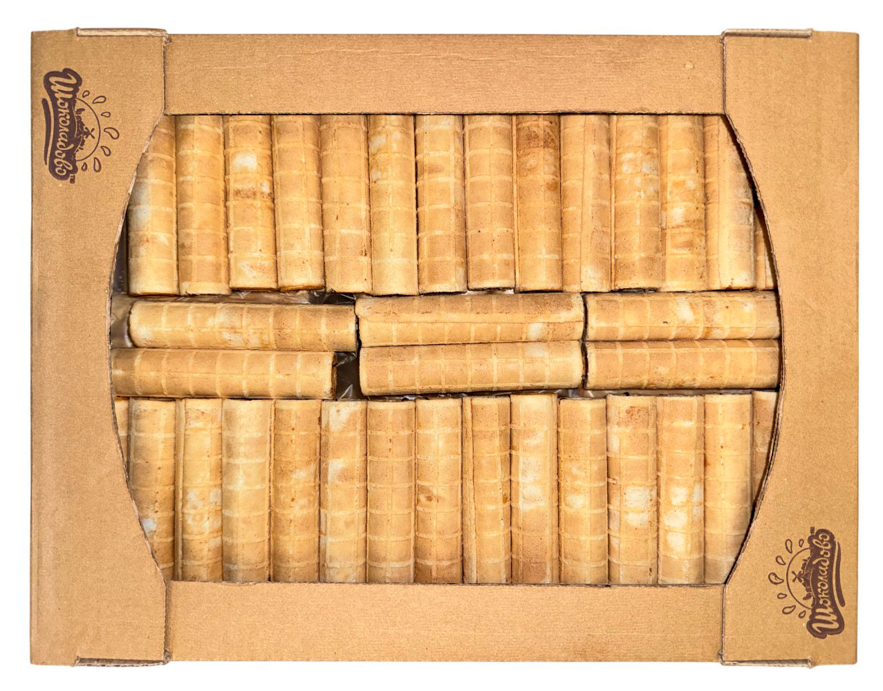 Изображение товара Трубочки вафельные «Шоколадово» Waffer -R- Rolls с начинкой со вкусом фундука Беларусь, вес