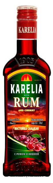 

Настойка сладкая Karelia Rum с ромом и вишней Россия, 0,5 л
