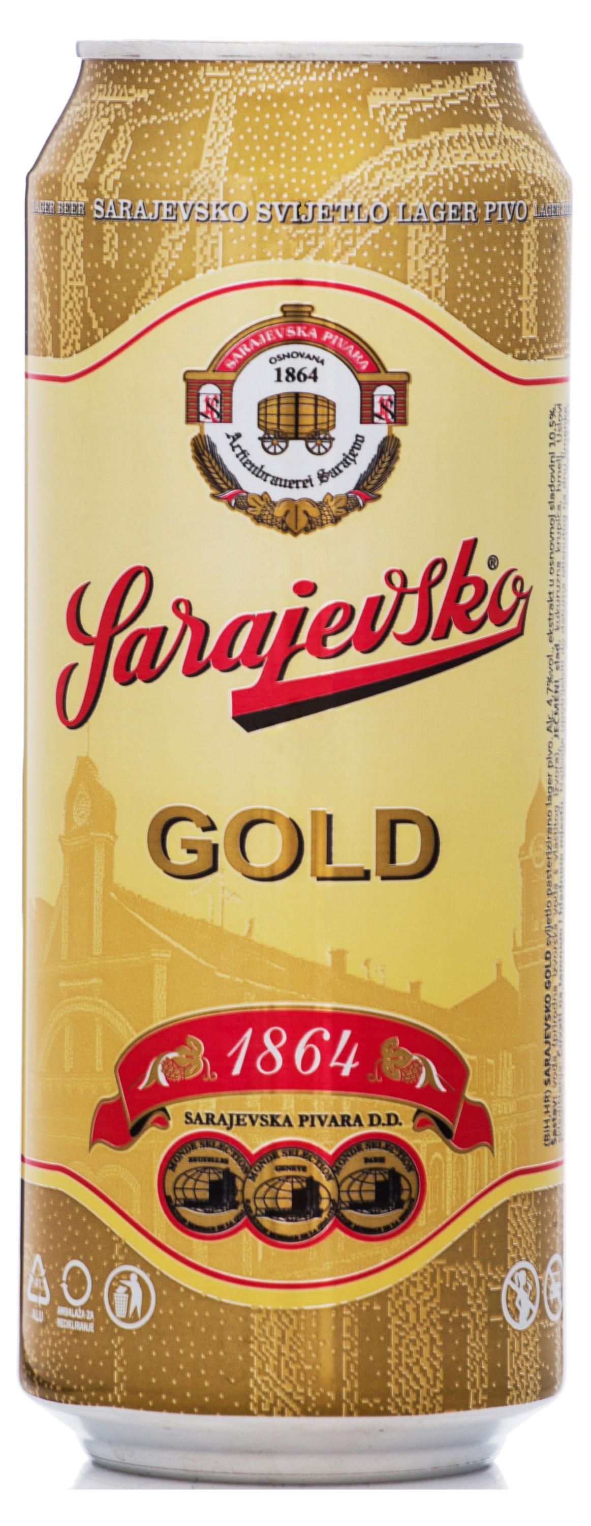 

Пиво светлое Sarajevsko Gold 4,7% Босния и Герцеговина, 0,5 л