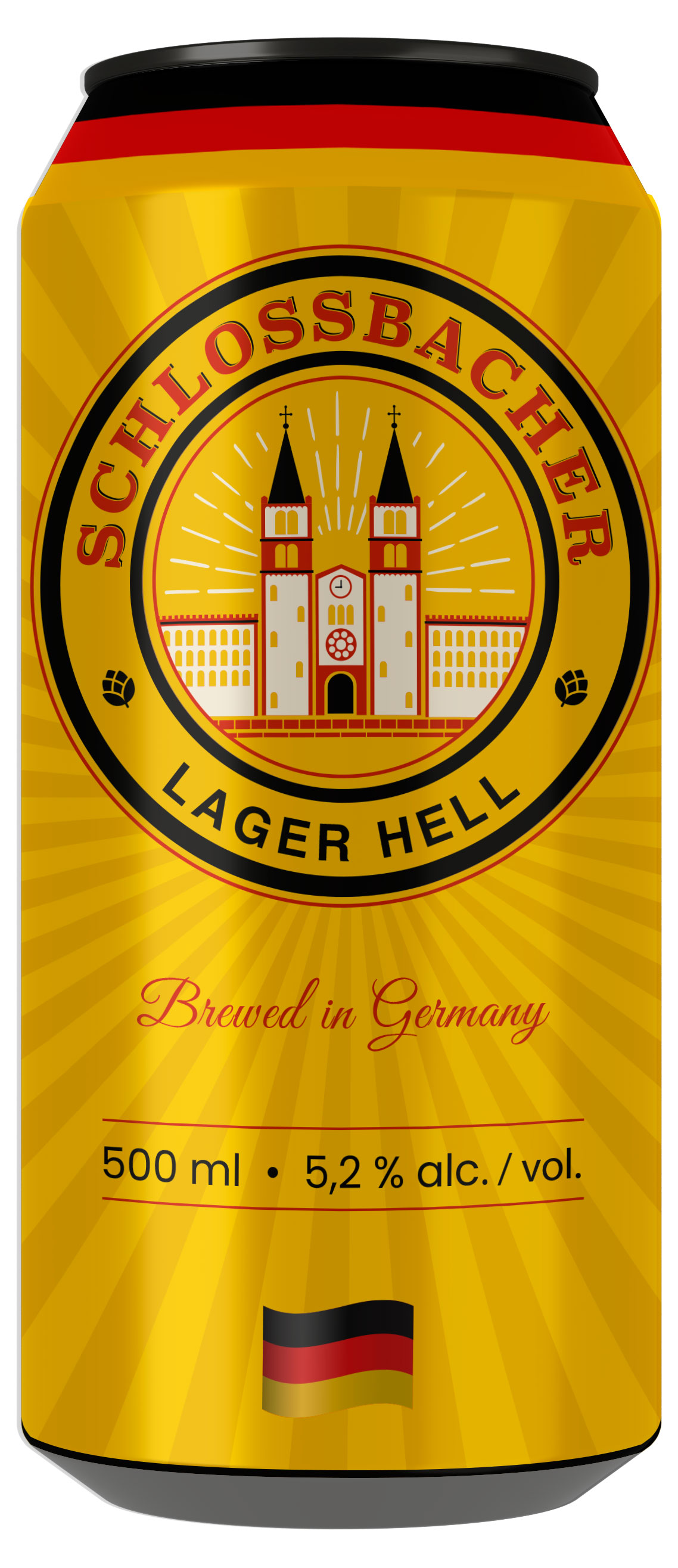 

Пиво светлое Schlossbacher lager Hell 4,9% Германия, 0,5 л