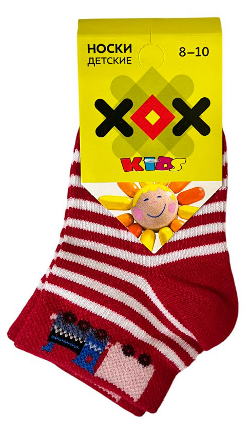 Изображение товара Носки детские Хох Красные 8-10 Полоска