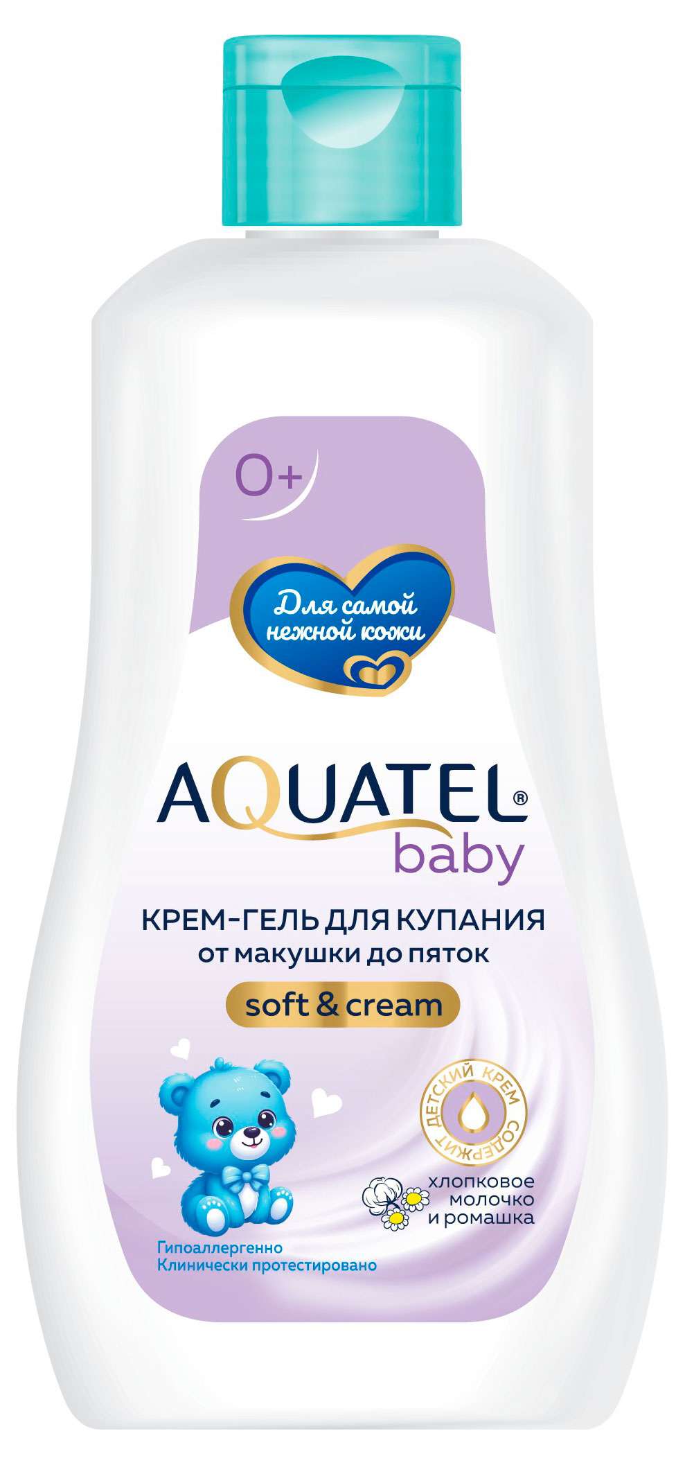 

Крем-гель для купания Aquatel Baby Soft&Cream хлопковое молочко и ромашка, 280 г