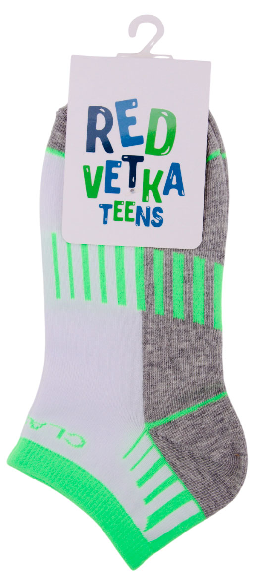 Изображение товара Носки детские «Красная Ветка» бело-зеленые, р.22-24