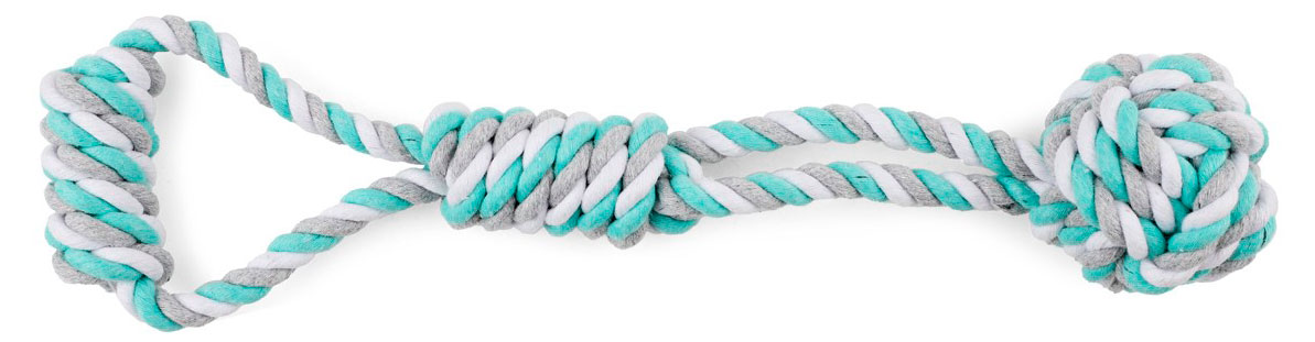 Изображение товара Игрушка для собак Triol Веревочный мяч с ручкой, 26 см